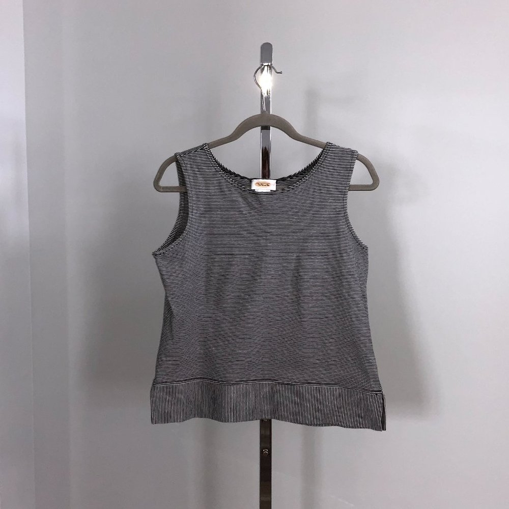 Talbots Sleeveless Striped Knit Top